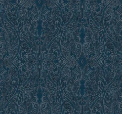 York HO2133 Dark Blue Ascot Damask Wallpaper