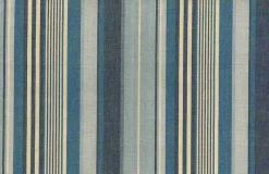 Laura Kiran Island Stripe Blue Cream Fabric