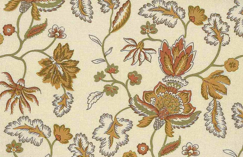 Laura Kiran Java Handprint Autumn Fabric