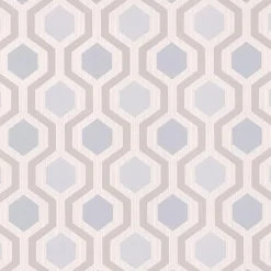 Brewster Kelso Light Blue Geometric Wallpaper