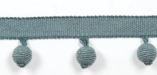 Europatex Le Lin Beaded Fringe Dark Green Trim