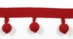 Europatex Le Lin Beaded Fringe Rouge Trim