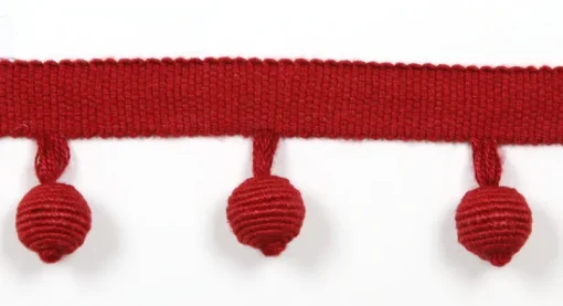 Europatex Le Lin Beaded Fringe Rouge Trim