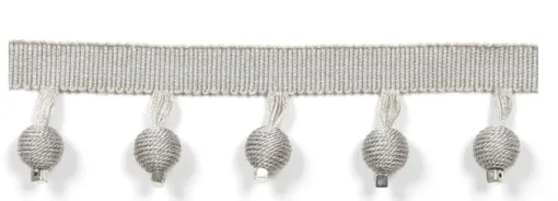 Europatex Le Lin Metalic Beaded Fringe Ice Trim