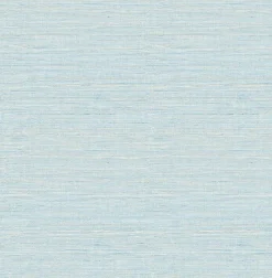 Brewster/ASP Lilt Blue Faux Grasscloth Wallpaper