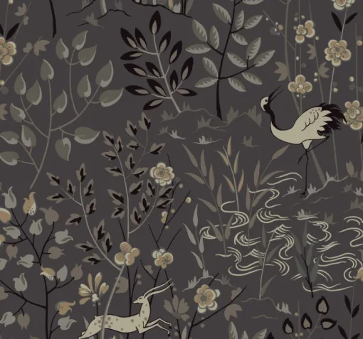 York LL4785 Gray Aspen Wallpaper