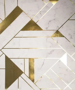 Brewster 2834-M1468 Gulliver Off-white Marble Geometric Wallpaper