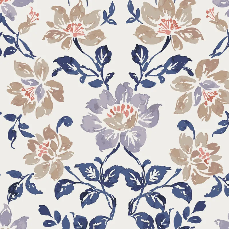 Europatex Masterpiece A Blue Daisy Fabric