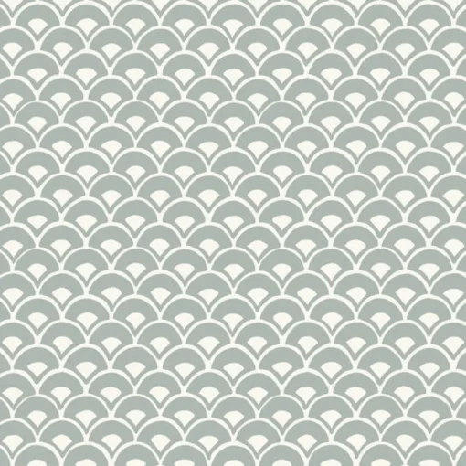 York MK1151 Stacked Scallops Blue Wallpaper