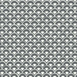 York MK1150 Stacked Scallops Grey Wallpaper