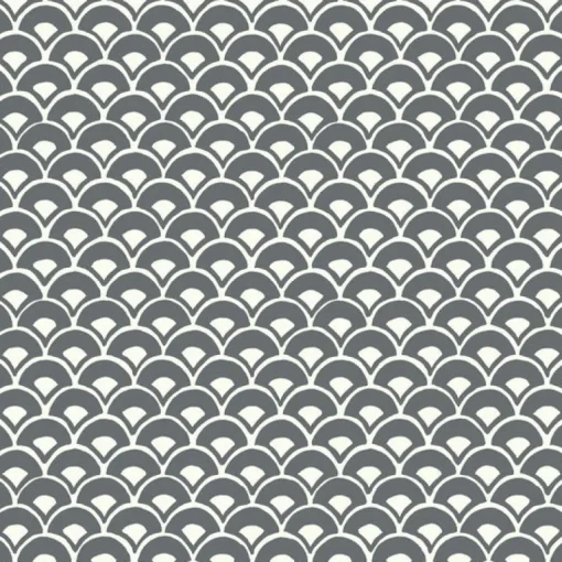 York MK1150 Stacked Scallops Grey Wallpaper