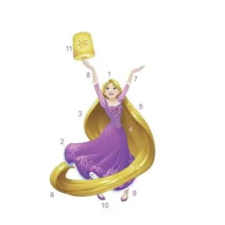 York/RoomMates Murals Sparkling Disney Rapunzel Giant Wall Decal w/Glitter Mural