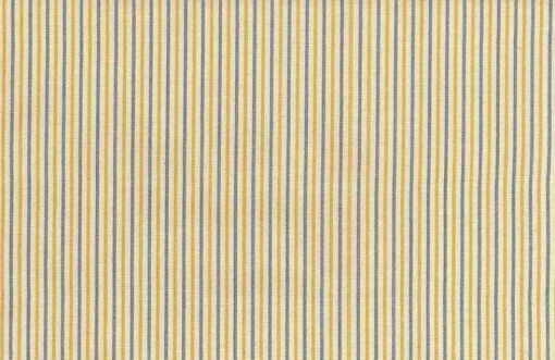 Laura Kiran Nantucket Pinstripe Blue Yellow Fabric
