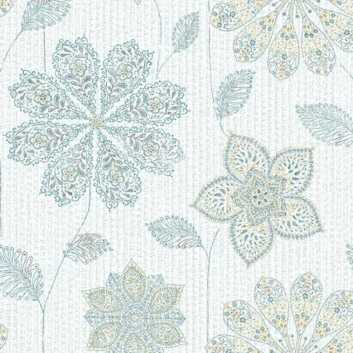 Brewster NU1697 Gypsy Floral Blue/Green Peel and Stick Wallpaper