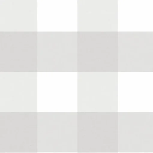 Stock/Brewster NUS2691 Farmhouse Plaid Grey & White 5 inch Buffalo Check Peel and Stick Wallpaper
