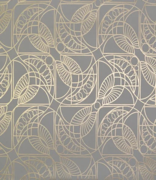 York/AV NW3525 Cartouche Grey/Gold Wallpaper