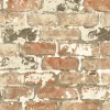 Wallquest NW32301 Peel & Stick Weathered Red Brick NextWall Wallpaper