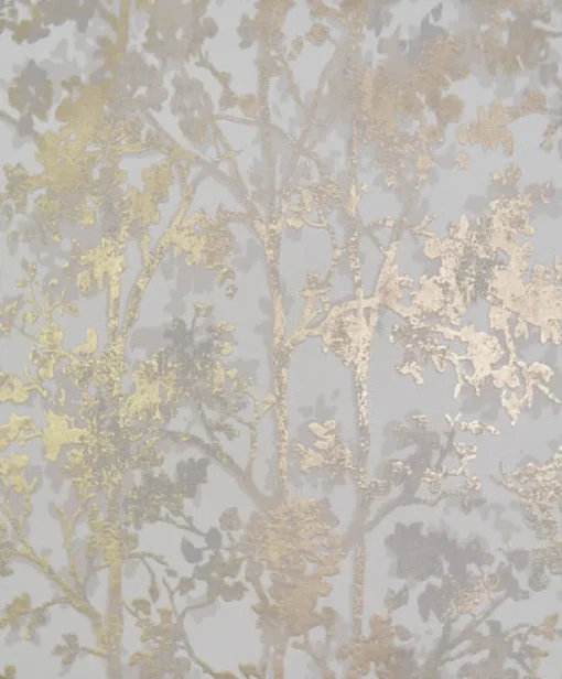 York/AV NW3583 Shimmering Foliage White/Gold Wallpaper