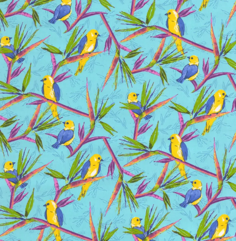 Tempo OD Paradise Aqua Fabric