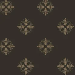 York ON1642 Gold Black Honey Bee Wallpaper
