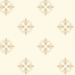 York ON1641 Gold Cream Honey Bee Wallpaper