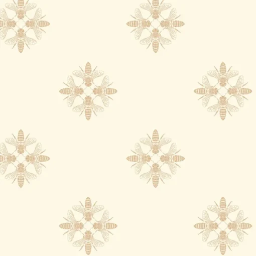 York ON1641 Gold Cream Honey Bee Wallpaper