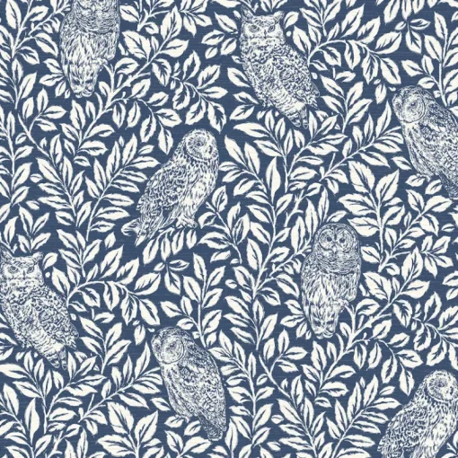 Brewster Parliament Navy Owl Wallpaper