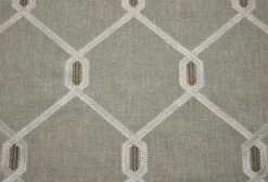 Stock/SMC Patrick Fog Embroidered Trellis Swavelle Mill Creek Fabric