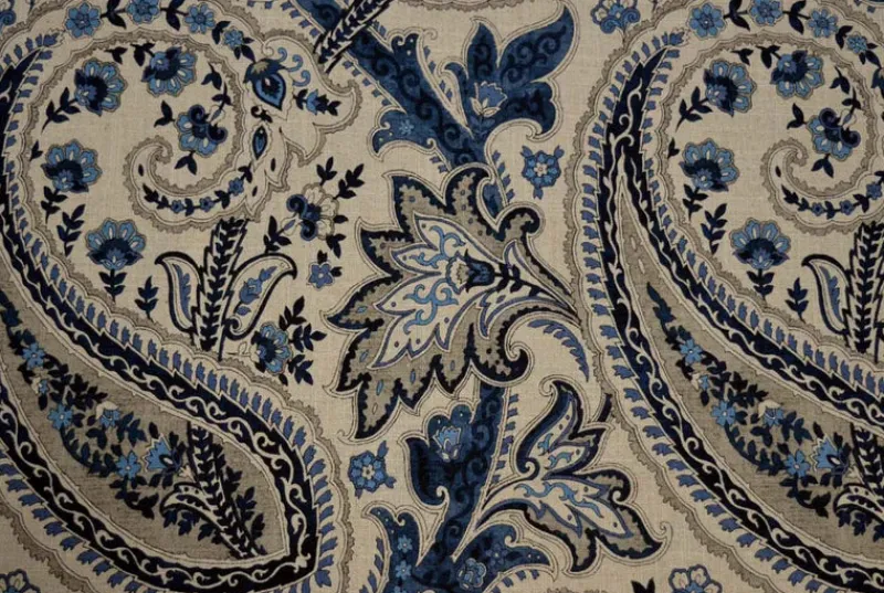 Stock/PKaufmann_inc/PKL Plumtree Paisley Ink Waverly Fabric