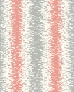 Brewster/ASP Quake Coral Abstract Stripe Wallpaper