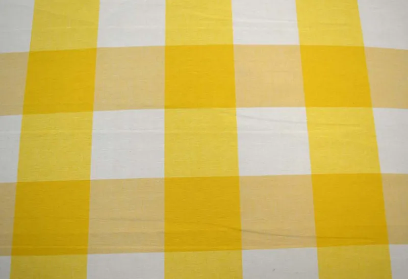 Laura Kiran 4" Yellow White Buffalo Check Fabric
