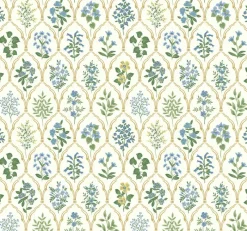 York RI5132 Blue/Green Hawthorne Wallpaper
