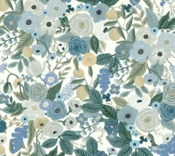 York RI5120 Blues Garden Party Wallpaper