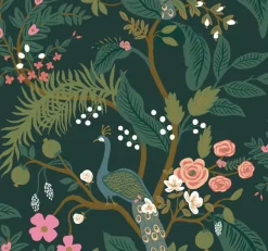 York RI5168 Emerald Peacock Wallpaper