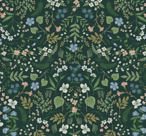 York RI5156 Hunter Green Wildwood Wallpaper