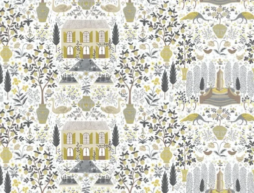 York RI5107 Linen/Gold Camont Wallpaper