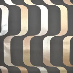 York Ribbon Black Taupe Wallpaper