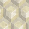 Brewster/ASP Rustic Wood Tile Honey Geometric Wallpaper