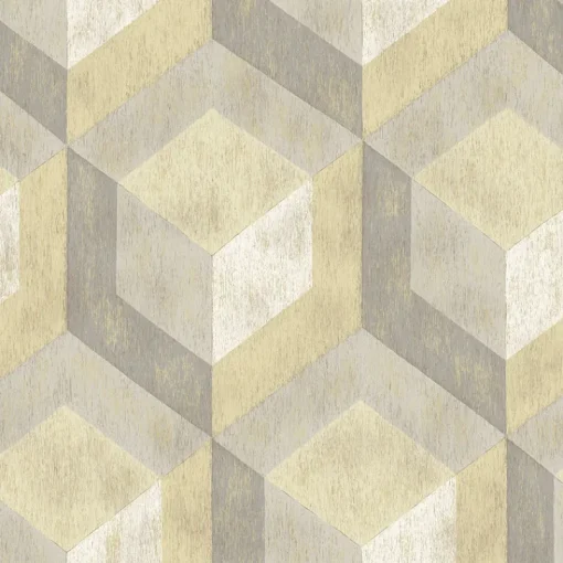 Brewster/ASP Rustic Wood Tile Honey Geometric Wallpaper