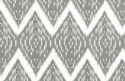 Laura Kiran Samarkand Ikat Print Putty White Fabric