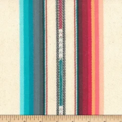 Laura Kiran Silver City Stripe Cream Multi Fabric