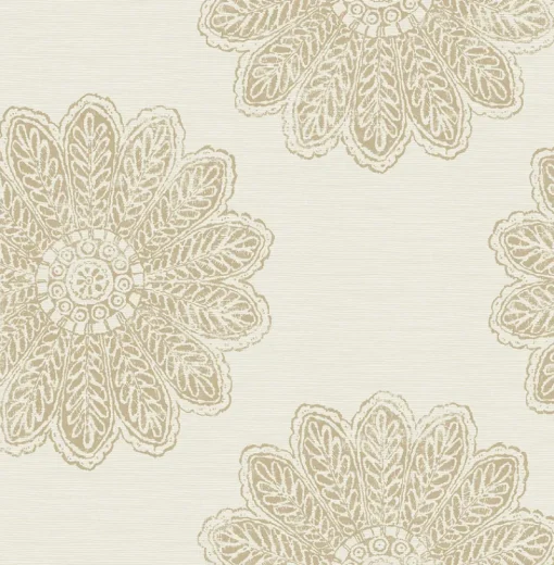 Brewster/ASP Sol Light Brown Medallion Wallpaper