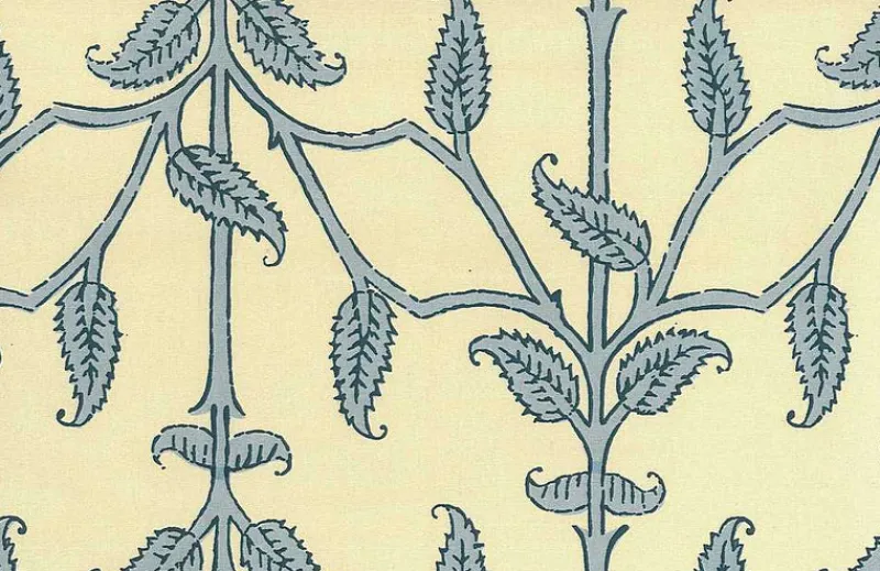 Laura Kiran Srinagar Print Soft Blue Fabric