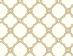 York SS2510 Metallic Gold Open Trellis Wallpaper
