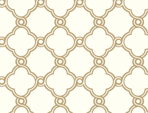 York SS2510 Metallic Gold Open Trellis Wallpaper