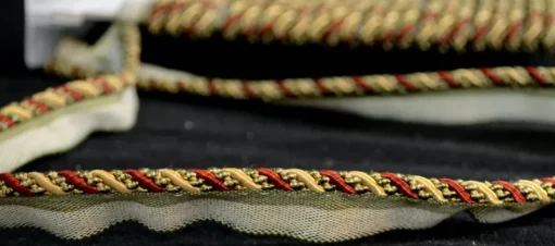 Stock/Trimland 1009T 8870 Red Gold Green Lip Cord Trim