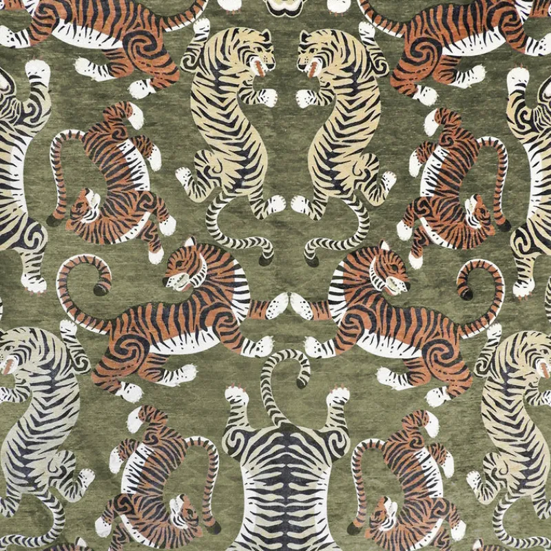 Regal Tabby Sage Fabric