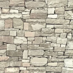 Brewster Tallulah Taupe Stone Wallpaper