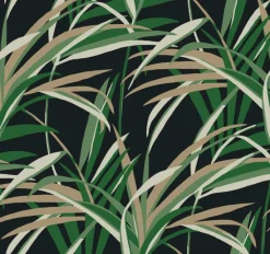 York TC2606 Green Black Tropical Paradise Wallpaper