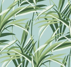 York TC2603 Green Light Blue Tropical Paradise Wallpaper